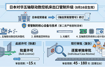 封锁与反制：日本对华高端机床出口管制8月16日生效